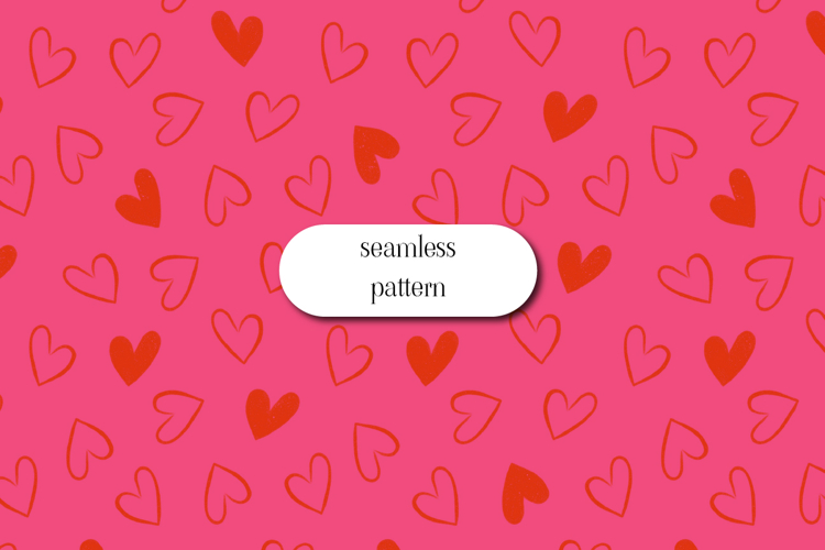 Seamless Pink Heart Pattern | Cute Valentine Love Background