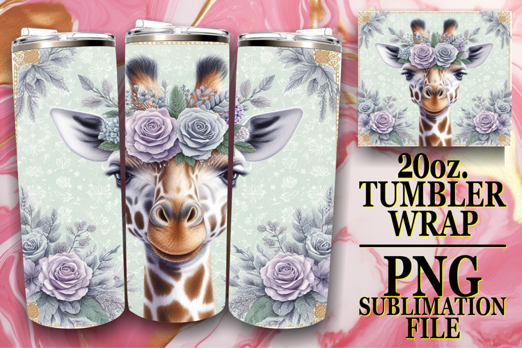 Magical Nights 20oz tumbler wrap, Giraffe