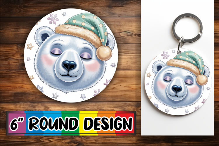 Radiant Keychain Circle Style, Cute Christmas