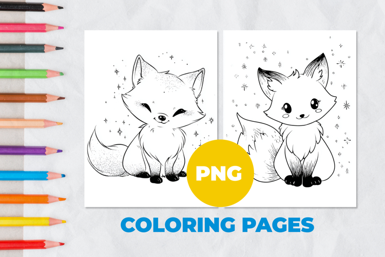 Sweet little fox Coloring Pages | Coloring book