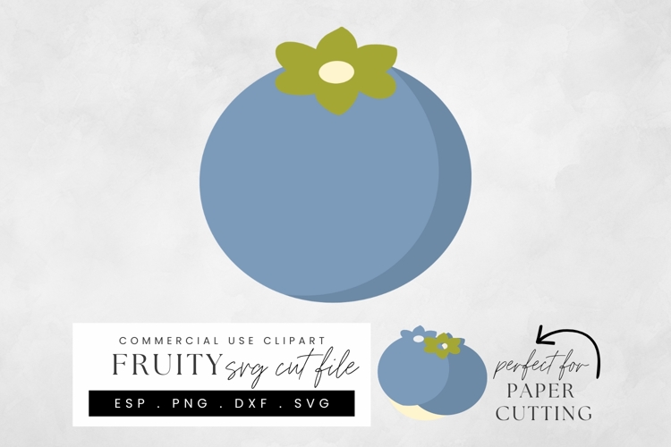 Blueberry SVG Cut File, Layered Berries Papercraft Design