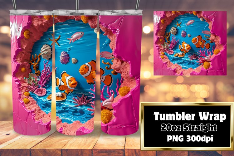 Seabed Fantasy Tumbler Wrap - Sublimation example image 1
