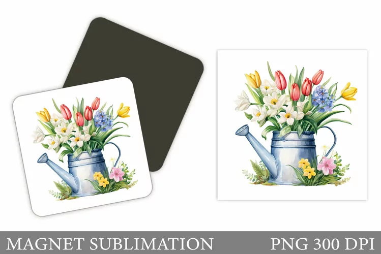 Spring Flowers Magnet Design. 3D Flowers Magnet