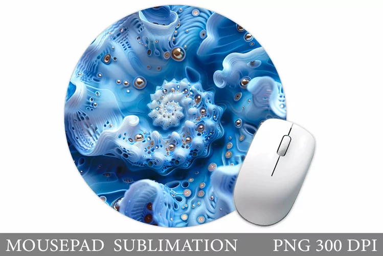 Seashell Texture Mouse Pad. 3D Seashell Mouse Pad Design