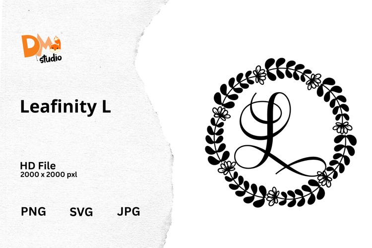 Floral Monogram Letter Svg Image 11