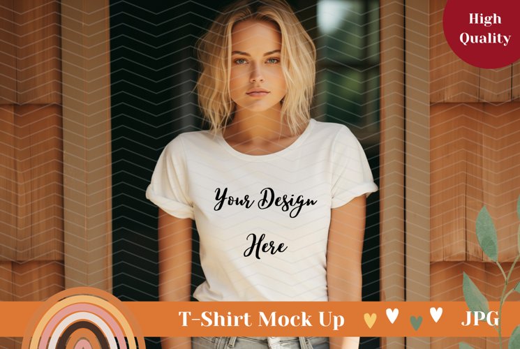 White Tshirt Mockup Image 18