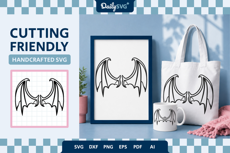 Demon Wing SVG - Devil Wings Cut File