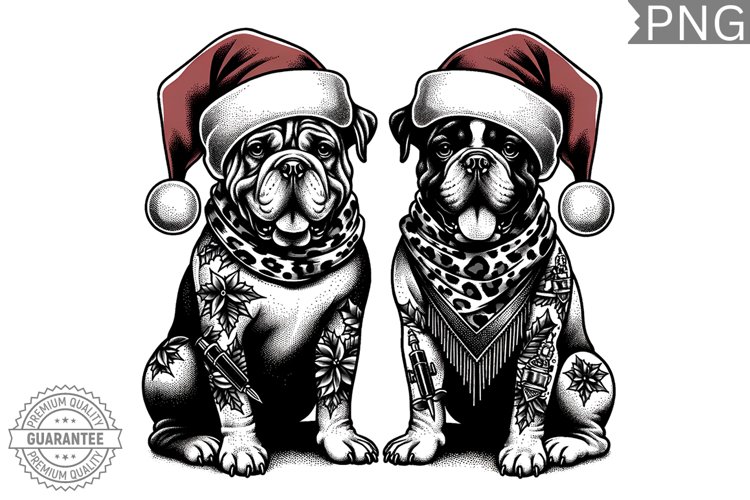 Christmas Dog Clipart - Christmas Sublimation PNG Design