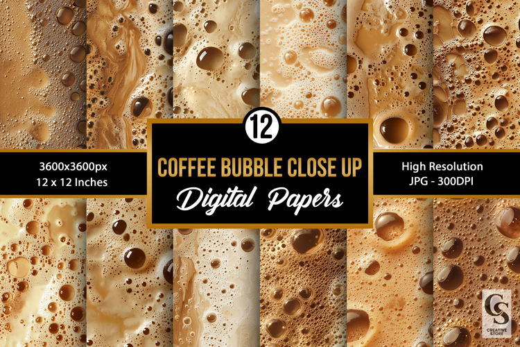 Coffee Bubbles Close Up Seamless Patterns