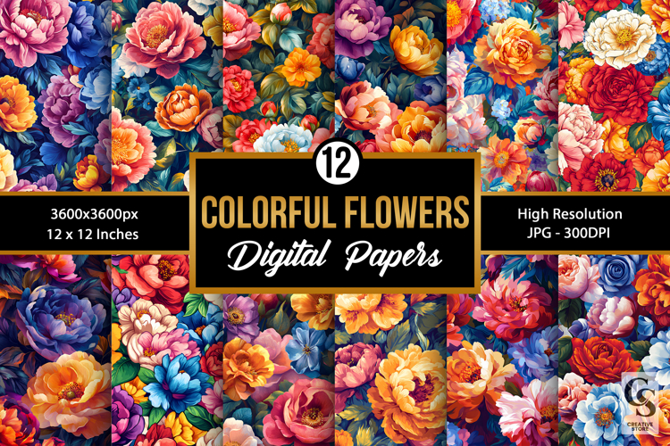 Colorful Spring Garden Floral Patterns