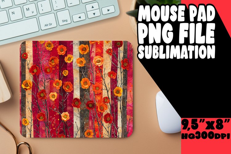 Vibrant Blossom Desk Mat - Stylish Accessory example image 1