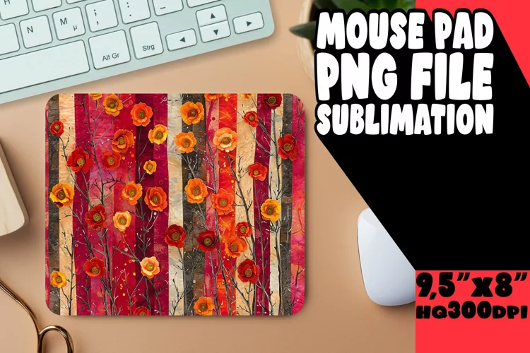 Vibrant Blossom Desk Mat - Stylish Accessory