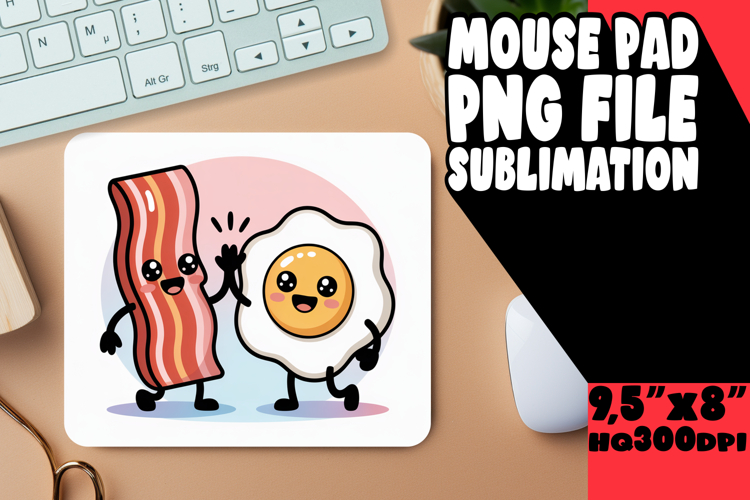 LUMINOUS MOUSE PAD CREATIVE PNG, Kawaii Food