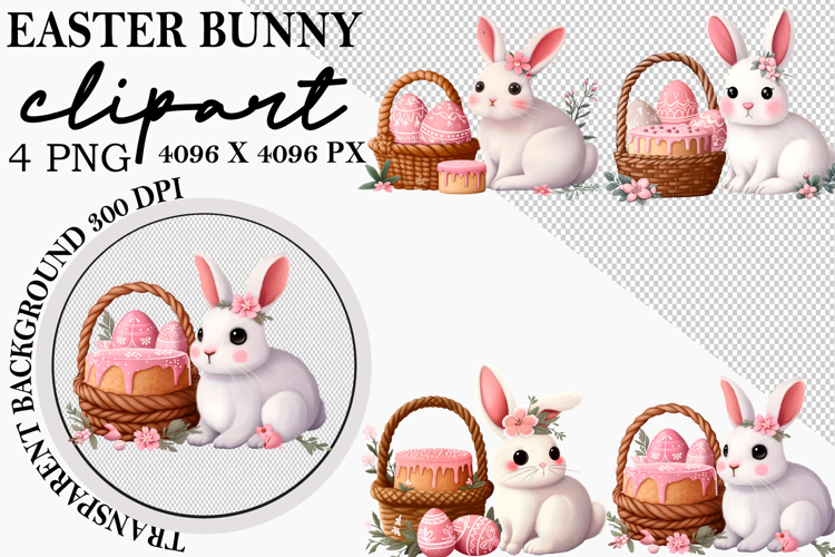 Cute Easter Bunny Clipart Image 7