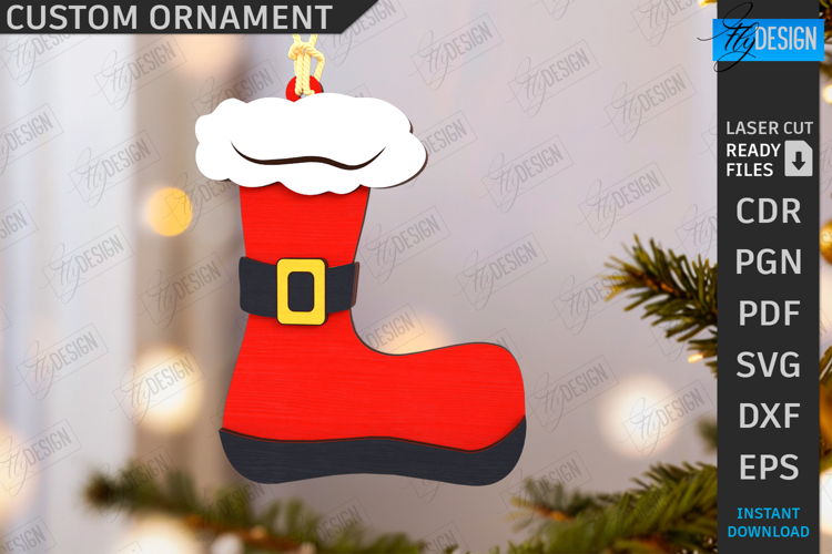 Christmas Letter Ornament|Hanging Christmas Monogram SVG|CNC