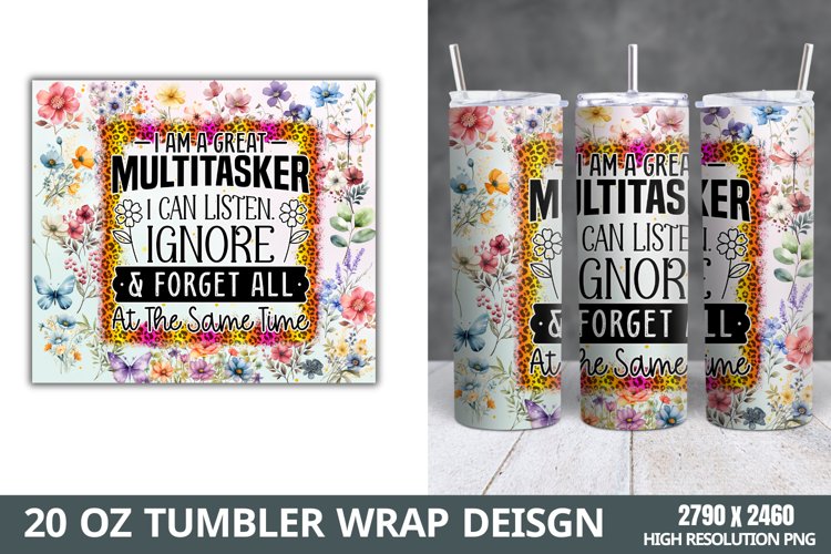 Funny Quotes 20oz Skinny Tumbler Sublimation, example image 1