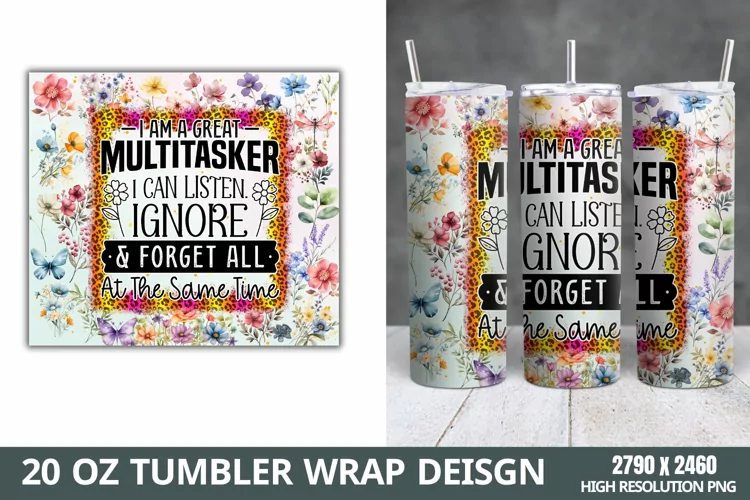Funny Quotes 20oz Skinny Tumbler Sublimation,