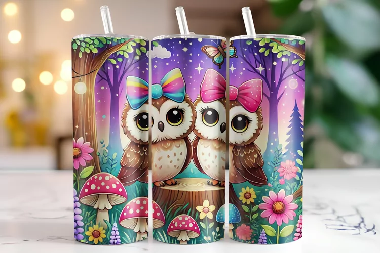 Owl Tumbler Wrap | Sublimation | Tumblers