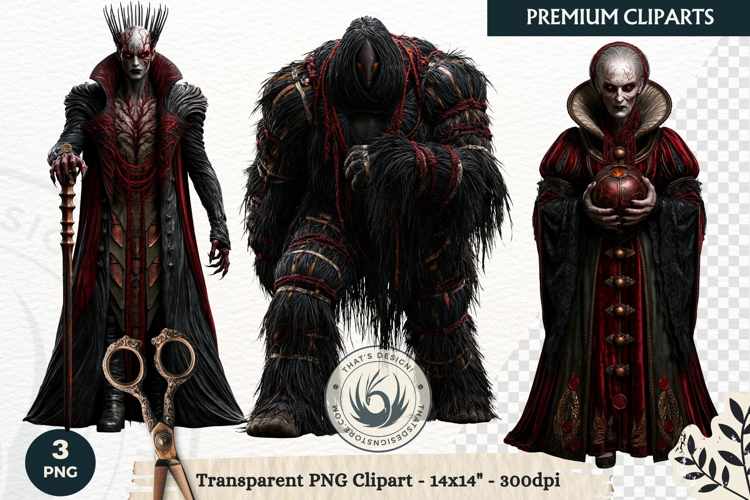 Gothic Ritual Dark Fantasy Halloween Horror Clipart