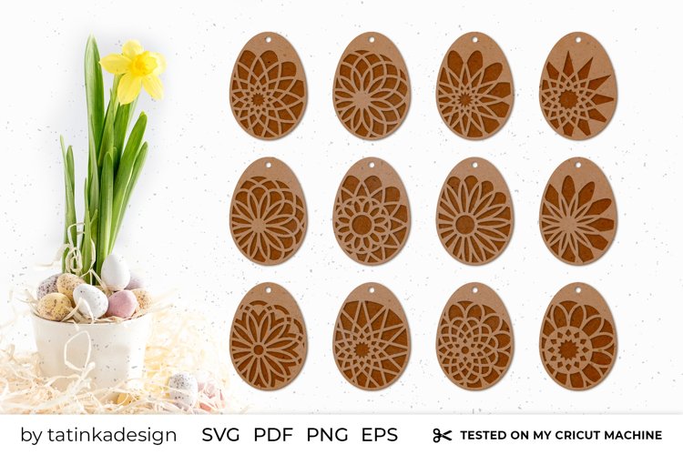 Easter gift tags for cutting, Easter ornament SVG