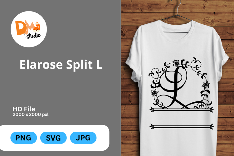 Split Floral Svg Image 20