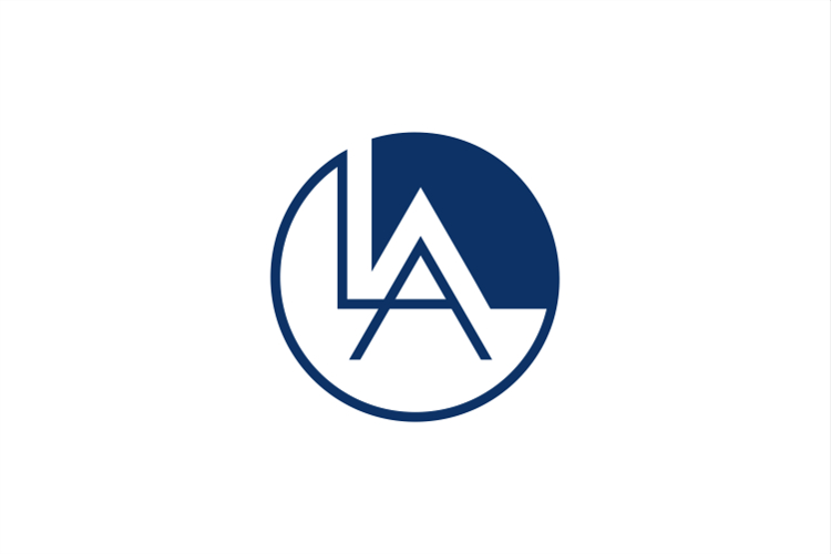 Initial LA or AL Circle Logo