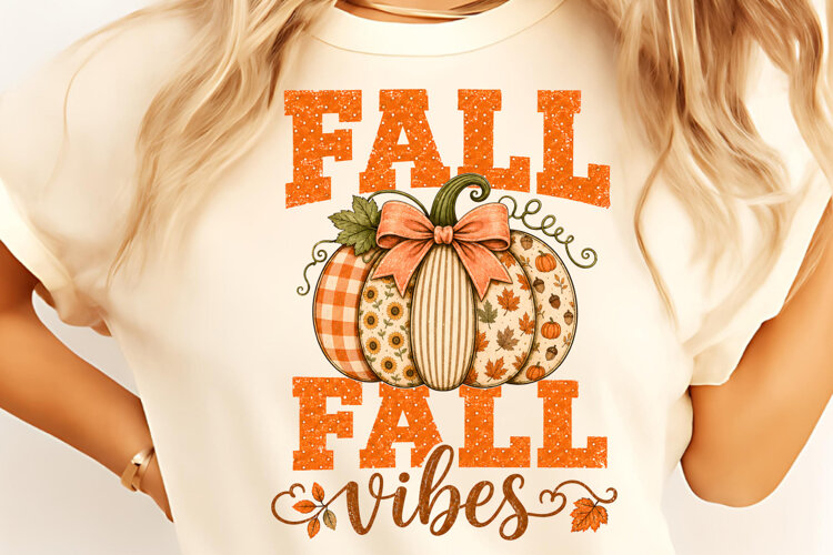 FALL Vibes PNG, Autumn Sublimation, Halloween Sublimation example image 1