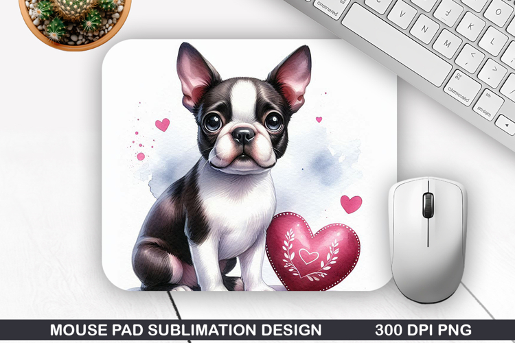 Boxer Dog Mouse Pad Sublimation, Animals Mouse Pad PNG