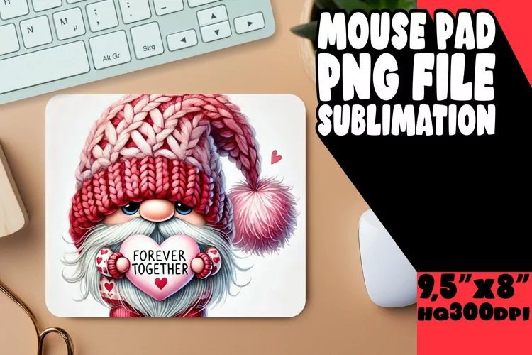joyful MOUSE MAT Sublimation Style, Gnomes