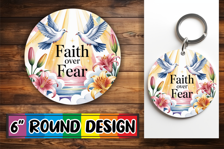 Sweet Circle Car Coaster Design, Religious