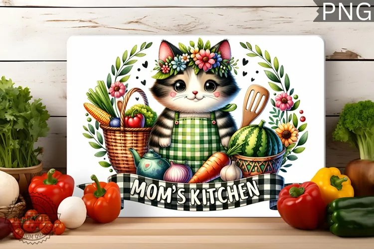 Mom's Kitchen Cutting Board Design, Mom Kitchen Sublimation
