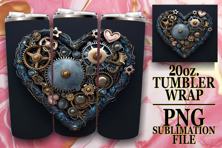 Love-Themed Sublimation Tumbler Wrap - 20oz example image 1