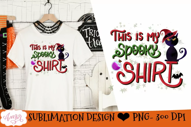 Spooky Sublimation design | Cute Halloween shirt PNG