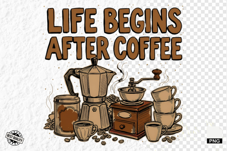 Summer Coffee PNG Sublimation