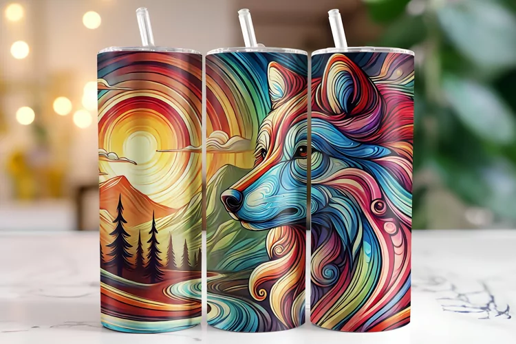 Wolf Tumbler Wrap | Sublimation | Tumblers