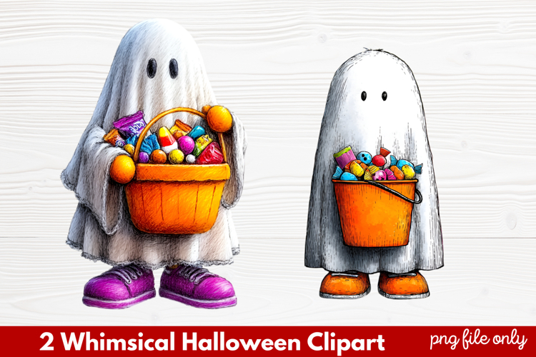 Whimsical Halloween Clipart ,Hand-Drawn Fall Holiday