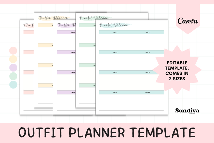 Outfit Planner Editable Template 4