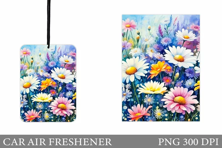 Daisy Flowers Car Air Freshener. Floral Car Air Freshener