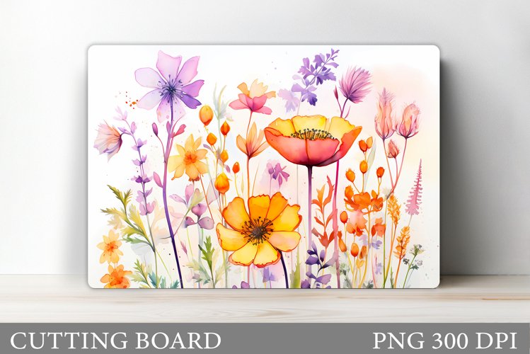 Wildflowers Cutting Board. Flowers Cutting Board Design