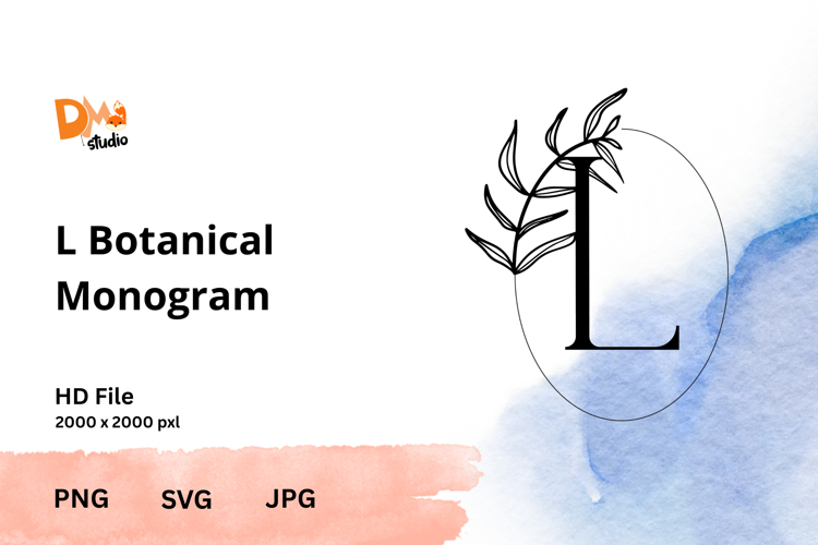 Leaf Monogram Svg Image 2