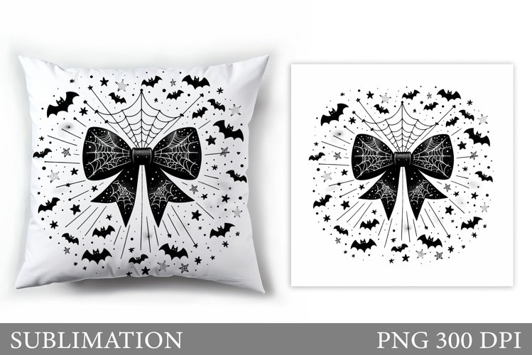 Halloween Bow Sublimation. Halloween Pillow Sublimation example image 1