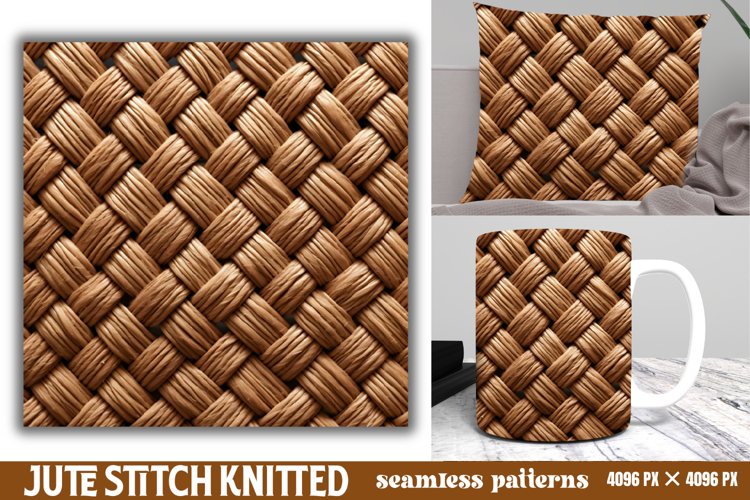 Jute Stitch Knitted Seamless Patterns example image 1