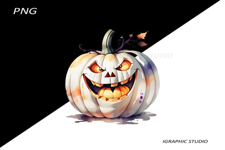 Halloween white Pumpkin Clipart