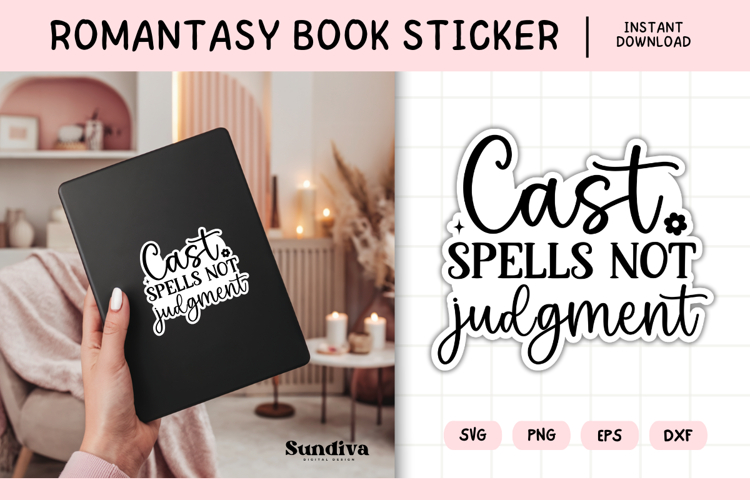 Printable Magic and Fantasy Book Lover Sticker | Cast Spells