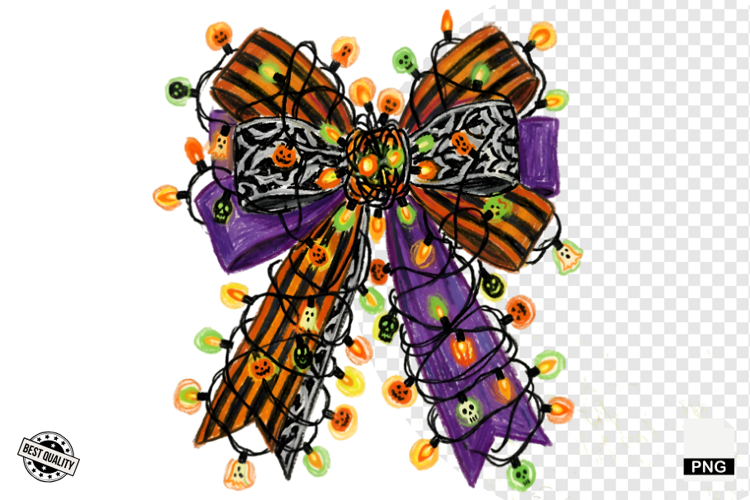 Halloween Bows & Lights Clipart