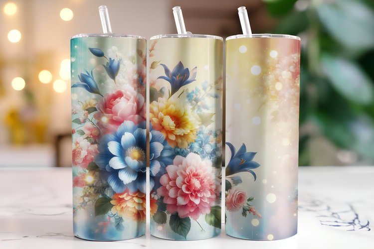 Flowers Tumbler Wrap | Sublimation | Tumblers