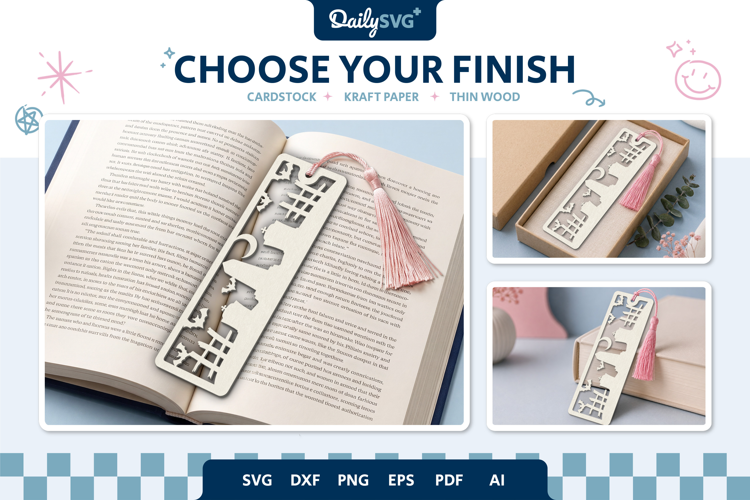 Graveyard Bookmark Halloween SVG