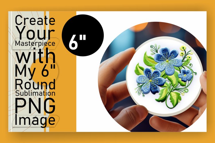 Spring Blossom Embroidery Keyring Design example image 1