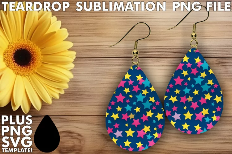Galactic Radiance: Sparkling Star Pattern Sublimation Earrin