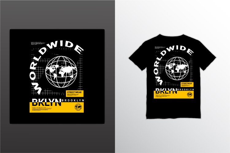 Worldwide writing design, suitable for screen printing